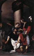 STROZZI, Bernardo St Augustine Washing the Feet of Christ  fg oil